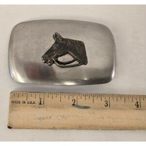 Chambers Belt Company Equestrian Belt Buckle 3x1.75in Western Trophy Stainless